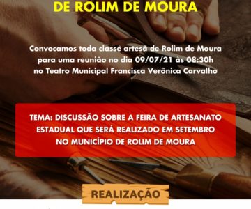 Artesãos de Rolim de Moura são convidados para reunião na próxima sexta-feira