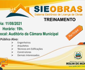 Tecnologia: Prefeitura de Rolim de Moura oferece treinamento do Sistema Eletrônico de Obras para profissionais da construção civil