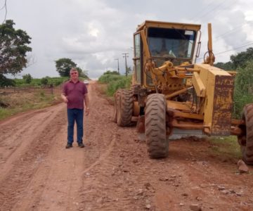 Vice-prefeito de Rolim de Moura agradece DER por recuperação da linha 208