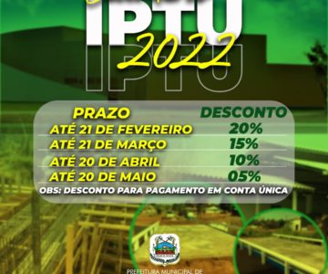 Prefeitura de Rolim de Moura divulga calendário de pagamento do IPTU 2022