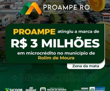 Proampe já injetou 3 milhões de reais na economia de Rolim de Moura para mais de 120 empreendedores