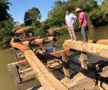 Prefeitura de Rolim de Moura inicia reconstrução da ponte da linha 200 Norte