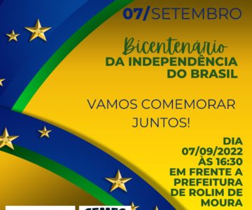 Desfile cívico em comemoração aos 200 anos da independência do Brasil ocorrerá em frente à prefeitura de Rolim de Moura