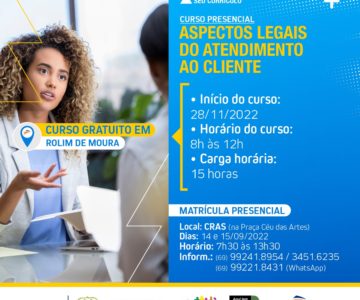 CURSOS GRATUITOS são oferecidos em Rolim de Moura em parceria com SENAC