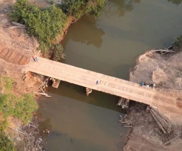 Concluída a reconstrução da ponte no travessão da linha 204 para 208 lado norte em Rolim de Moura