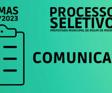 COMUNICADO PROCESSO SELETIVO 001/2023 SEMAS