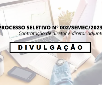 CRONOGRAMA DA ENTREVISTA DO PROCESSO SELETIVO N° 002/2023