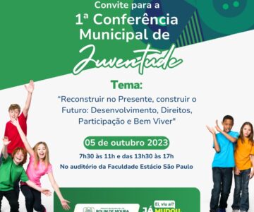 Conferência municipal da juventude será dia 05 de outubro