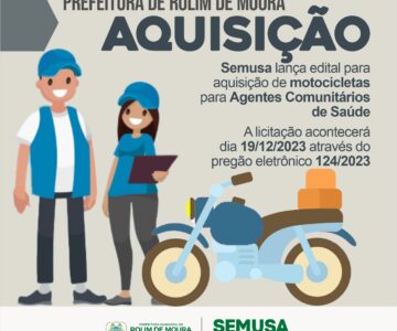 Prefeitura fará aquisição de motocicletas para ACS