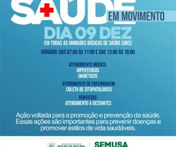 Saúde em movimento será no próximo sábado