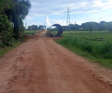 Linha 188 lado sul em Rolim de Moura no km 8,5 ficará interditada por 3 dias para substituição de ponte de madeira por tubo ARMCO