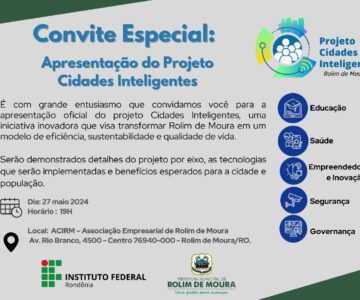 Eixos do projeto Cidades Inteligentes serão apresentados no próximo dia 27