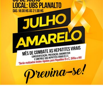 Semusa divulga programação do “Julho Amarelo”