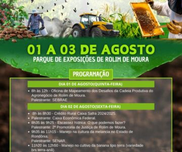 Prefeitura de Rolim de Moura promoverá seminário com palestras voltadas a agricultura durante a 35ª Expoagro