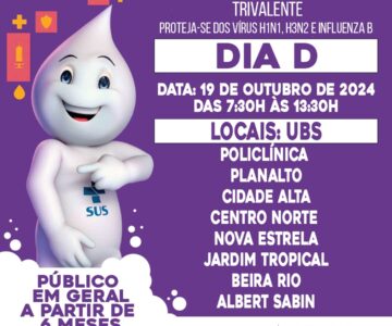 Sábado será dia “D” de vacinação trivalente