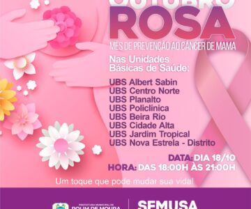 Atendimentos das UBSs para Outubro Rosa