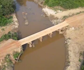 Prefeitura de Rolim de Moura revitaliza ponte entre as linhas 192 e 196