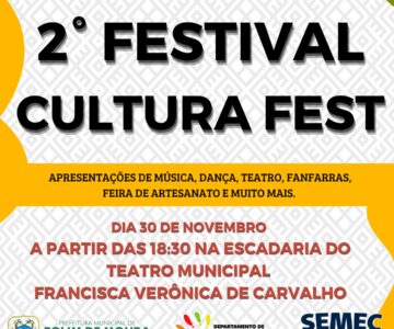 Cultura Fest será dia 30 na escadaria do teatro