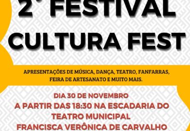 Cultura Fest será dia 30 na escadaria do teatro