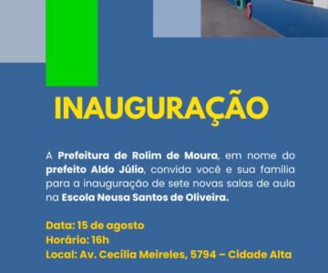Prefeitura anuncia inauguração das novas salas de aula da escola Neusa Santos de Oliveira