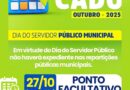 Dia do servidor público será comemorado no dia 27