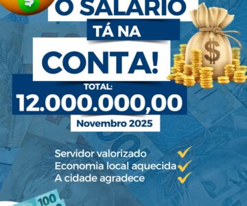 Prefeitura injeta R$ 12 milhões na economia local com pagamento da folha dentro do mês