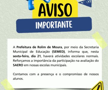 Atividades escolares seguirão normalmente na sexta-feira na rede municipal