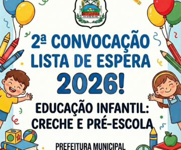SEMED divulga 2ª convocação da Educação Infantil conforme vagas remanescentes e inscritos na lista de espera 2026