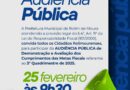 Audiência sobre Lei de Responsabilidade Fiscal será dia 25