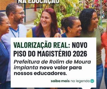 Prefeitura de Rolim de Moura implanta Piso Salarial do Magistério para 2026