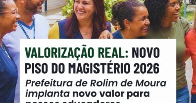 Prefeitura de Rolim de Moura implanta Piso Salarial do Magistério para 2026