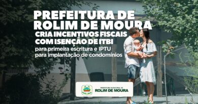 Prefeitura cria incentivos fiscais com isenção de ITBI para primeira escritura e IPTU para implantação de condomínios