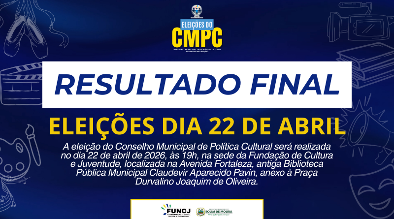 Divulgado o resultado final de candidatos e eleitores habilitados para eleição do Conselho Municipal de Política Cultural – CMPC