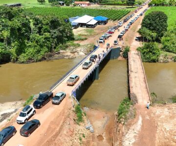 Prefeitura de Rolim de Moura inaugura ponte de concreto na Linha 200, km 4, lado norte