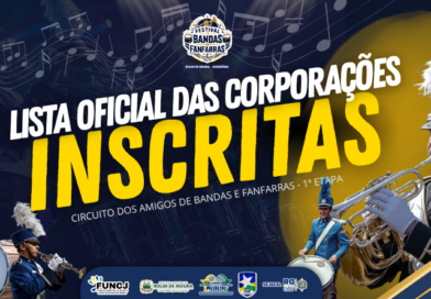 Fundação de Cultura e Juventude divulga lista oficial das corporações inscritas para o CABF – 1ª Etapa em Rolim de Moura