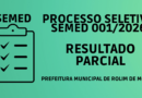 Divulgação resultado parcial Seletivo SEMED 001/2026