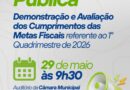Convite Audiência Pública referente ao 1.º Quadrimestre