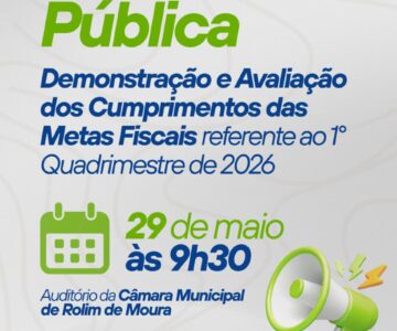 Convite Audiência Pública referente ao 1.º Quadrimestre