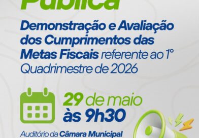 Convite Audiência Pública referente ao 1.º Quadrimestre