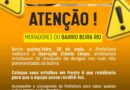 Comunicado aos moradores do bairro Beira Rio