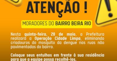 Comunicado aos moradores do bairro Beira Rio
