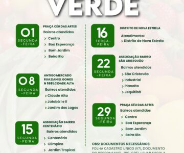 Confira o Calendário da Cesta Verde de Junho