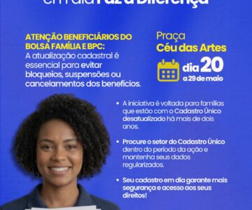 Famílias beneficiárias de programas sociais devem atualizar cadastro