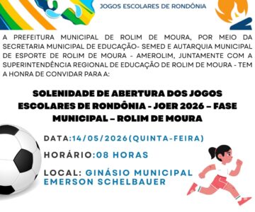 Solenidade de abertura de Joer será nesta quinta-feira