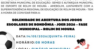 Solenidade de abertura de Joer será nesta quinta-feira