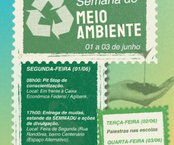 Programação da semana do meio ambiente
