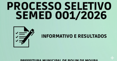 SEMED – DIVULGAÇÃO SELETIVO SEMED 001-2026