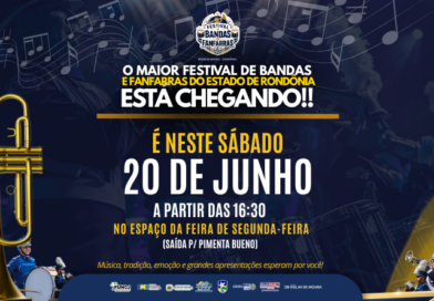 Fundação de Cultura e Juventude convida população para prestigiar o Festival de Bandas e Fanfarras de Rolim de Moura