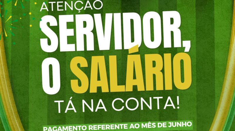 Salário na conta!!