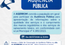 Convite da Agerrom para audiência pública